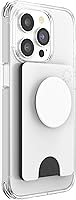 Vista 2 de PopSockets - Cartera de teléfono con agarre extensible para teléfono, tarjetero para teléfono - blanco y negro
