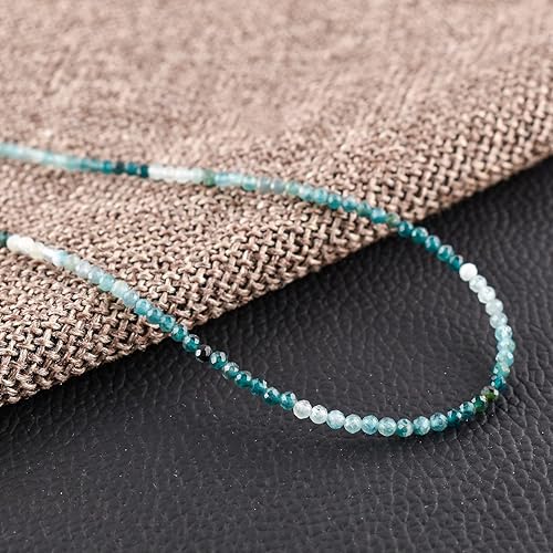 Miniatura 39 de Natural Grey Moonstone Gemstone Micro Round Beads Dainty Choker Necklace Jewelry for Women Healing Chakra Crystals June Birthstone Gift for Her