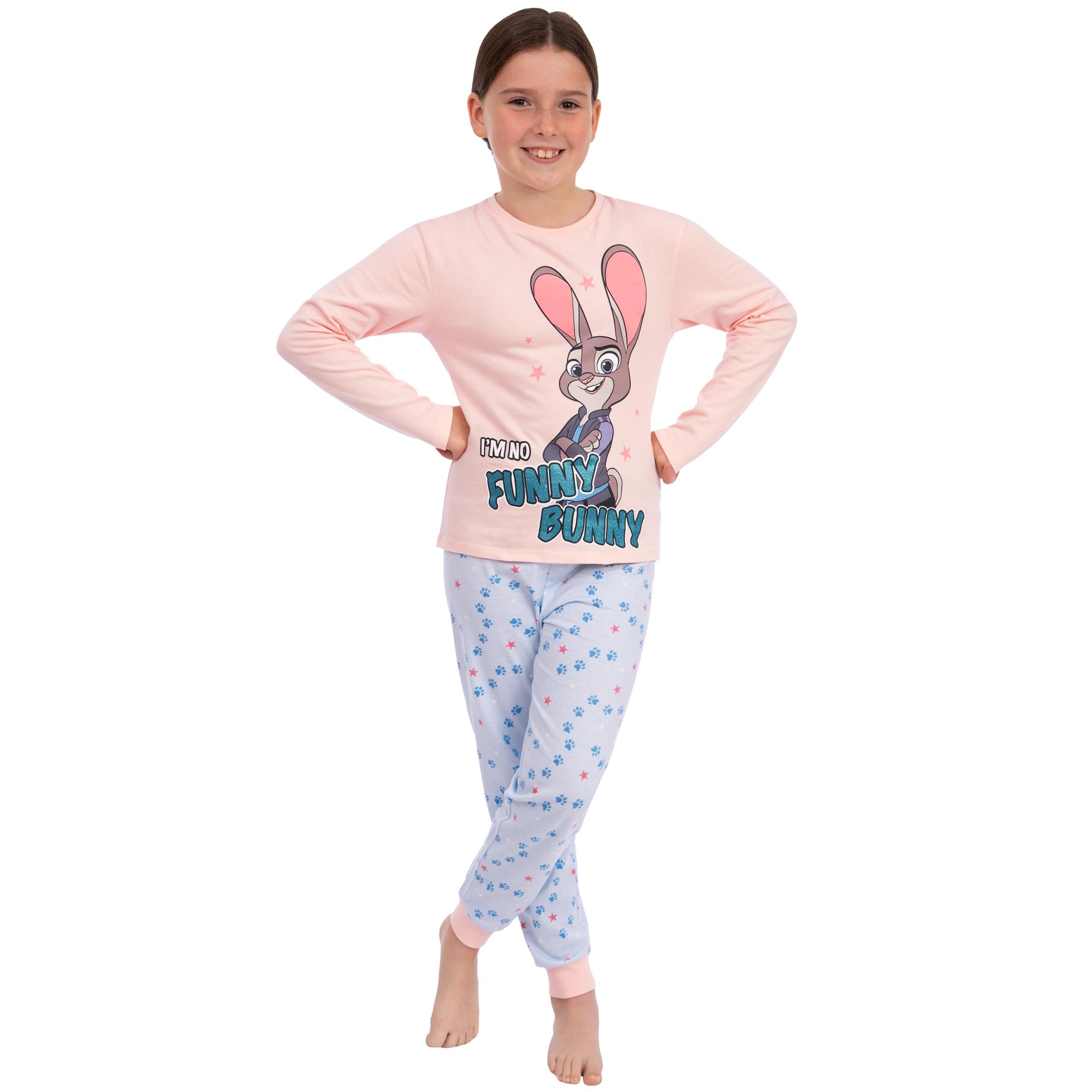Disney Pyjama Fille Zootropolis, Pyjama Enfant Judy Hopps, Pyjamas Coton pour Filles