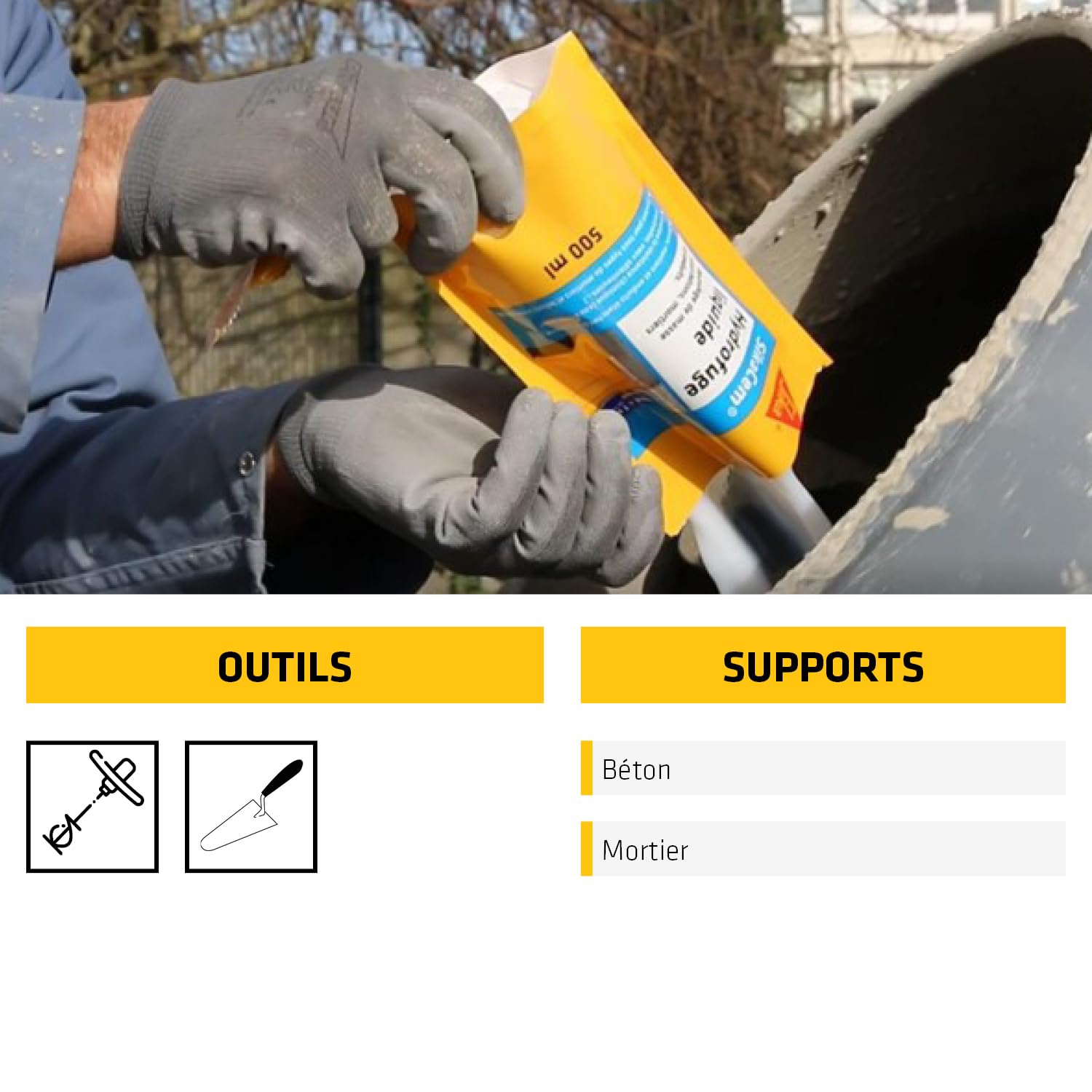 SIKA SikaCem Blanc Hydrofuge de Masse Liquide 20L pour bétons, mortiers et enduits