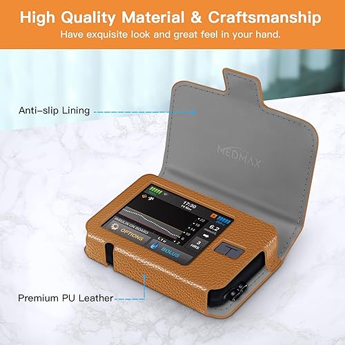 Miniatura 5 de Funda protectora de piel sintética para Tandem T Slim X2T bombas de insulina delgadas, funda de transporte ligera para diabéticos con clip para