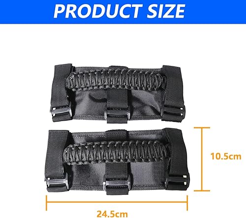 Miniatura 7 de Paquete de 2 asas de agarre para UTV, asas de agarre para rollos de 1.5 a 2 pulgadas para Honda, Teryx, Can-Am, UTV RZR ATV Polaris Ranger RZR XP900