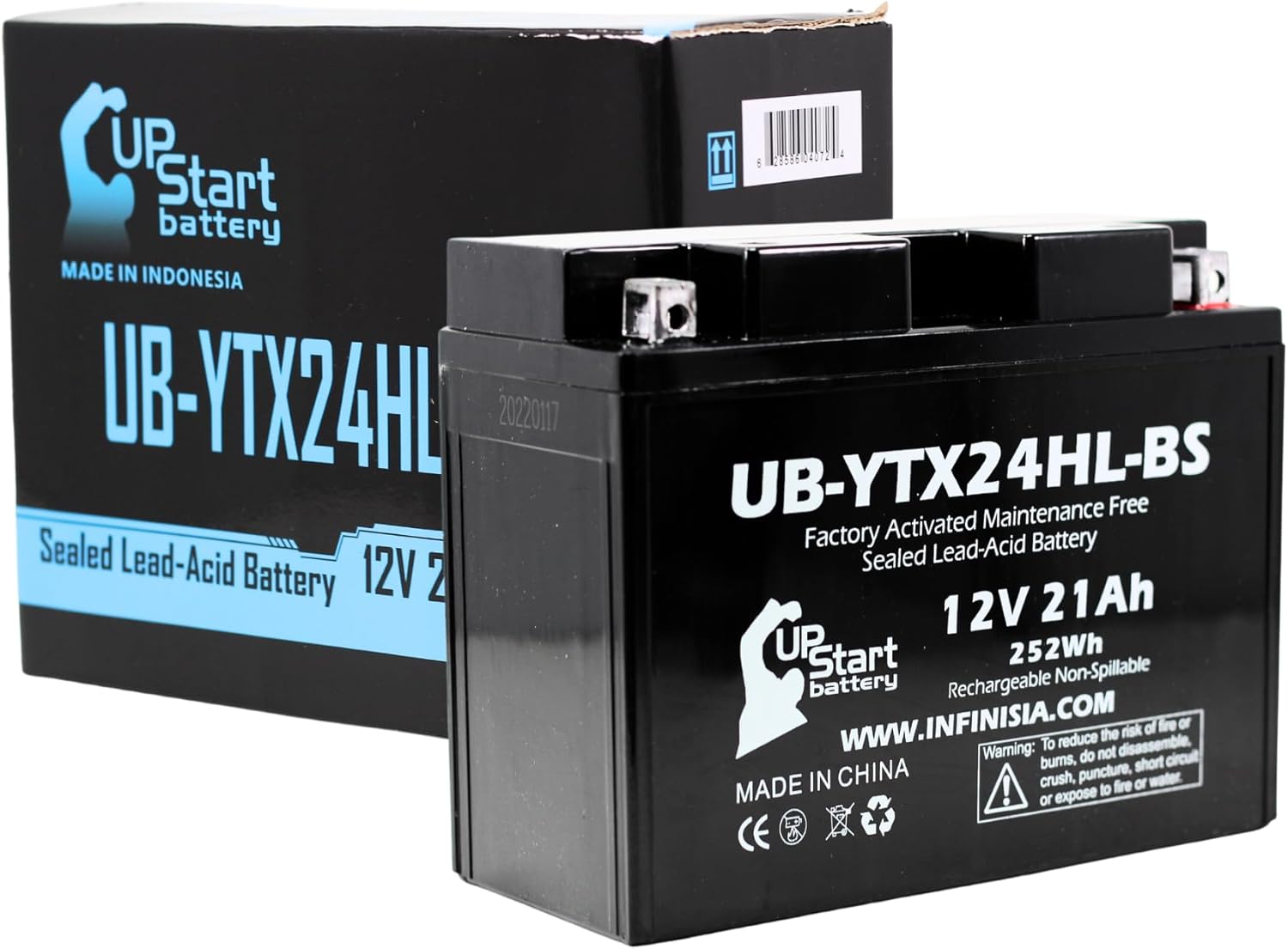 UB-YTX24HL-BS Battery Replacement for 1985 Honda GL1200 Gold Wing 1200 CC Motorcycle – Factory Activated, Maintenance Free, Motorcycle Battery – 12V, 21AH, UpStart Battery Brand UB-YTX24HL-BS Battery Replacement for 1985 Honda GL1200 Gold Wing 1200 CC Motorcycle – Factory Activated, Maintenance Free, Motorcycle Battery – 12V, 21AH, UpStart Battery Brand