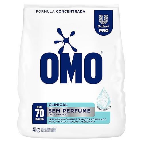 OMO Lavanderia Pro Clinical detergente em pó 4 kg