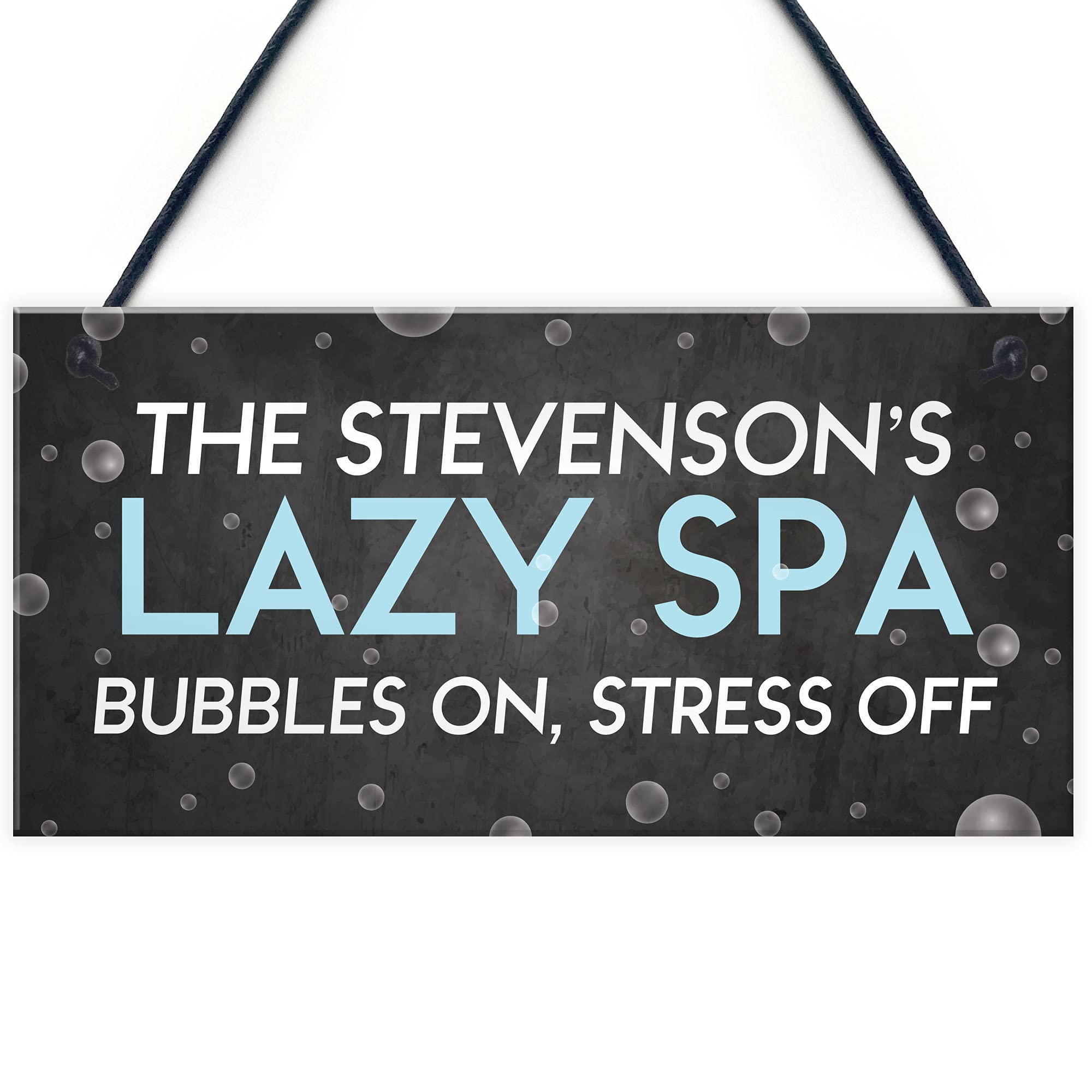 PERSONALISED Hot Tub Sign Lazy Spa Plaque For Garden Home Decor Keepsake