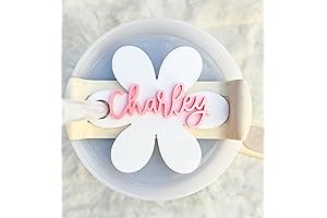 Personalized Stanley Cup Accessories Letter A - Daisy Raised Lettering Stanl-y Cup...