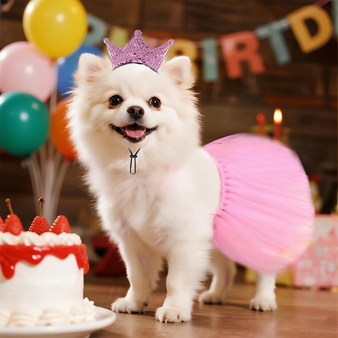 Disfraz de Tutú con Diadema de Lentejuelas para Perro Pequeño y Gato miniatura 6
