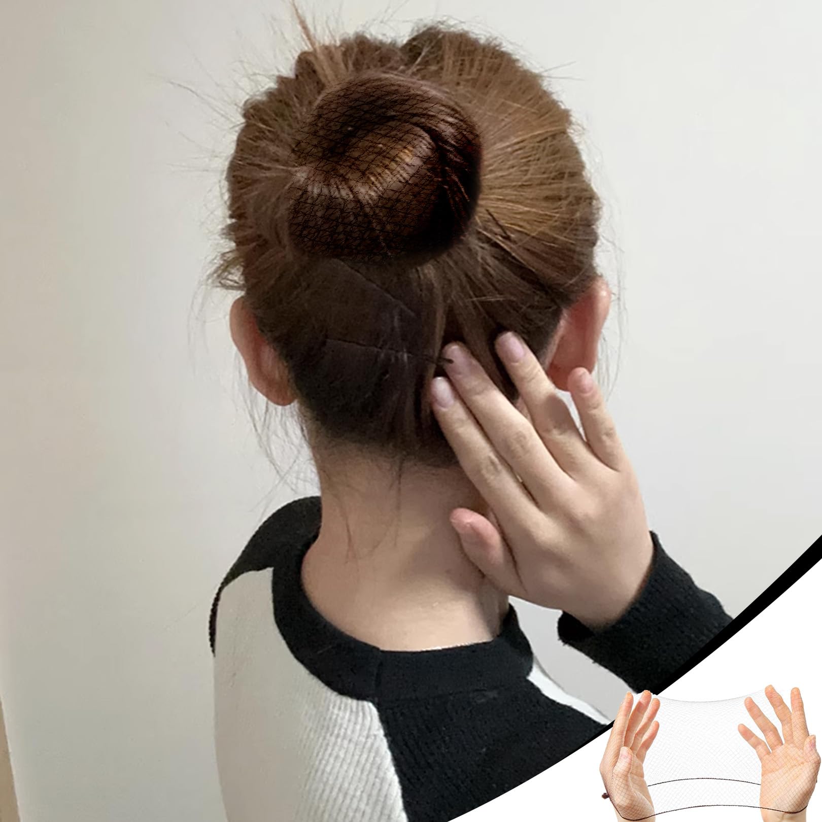 Retine per capelli invisibili elastiche riutilizzabili marrone 20 pezzi