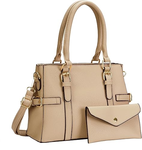 Bolsos de mano de cuero de moda para mujer, bolso de hombro, asa superior, bolso de otoño Caqui