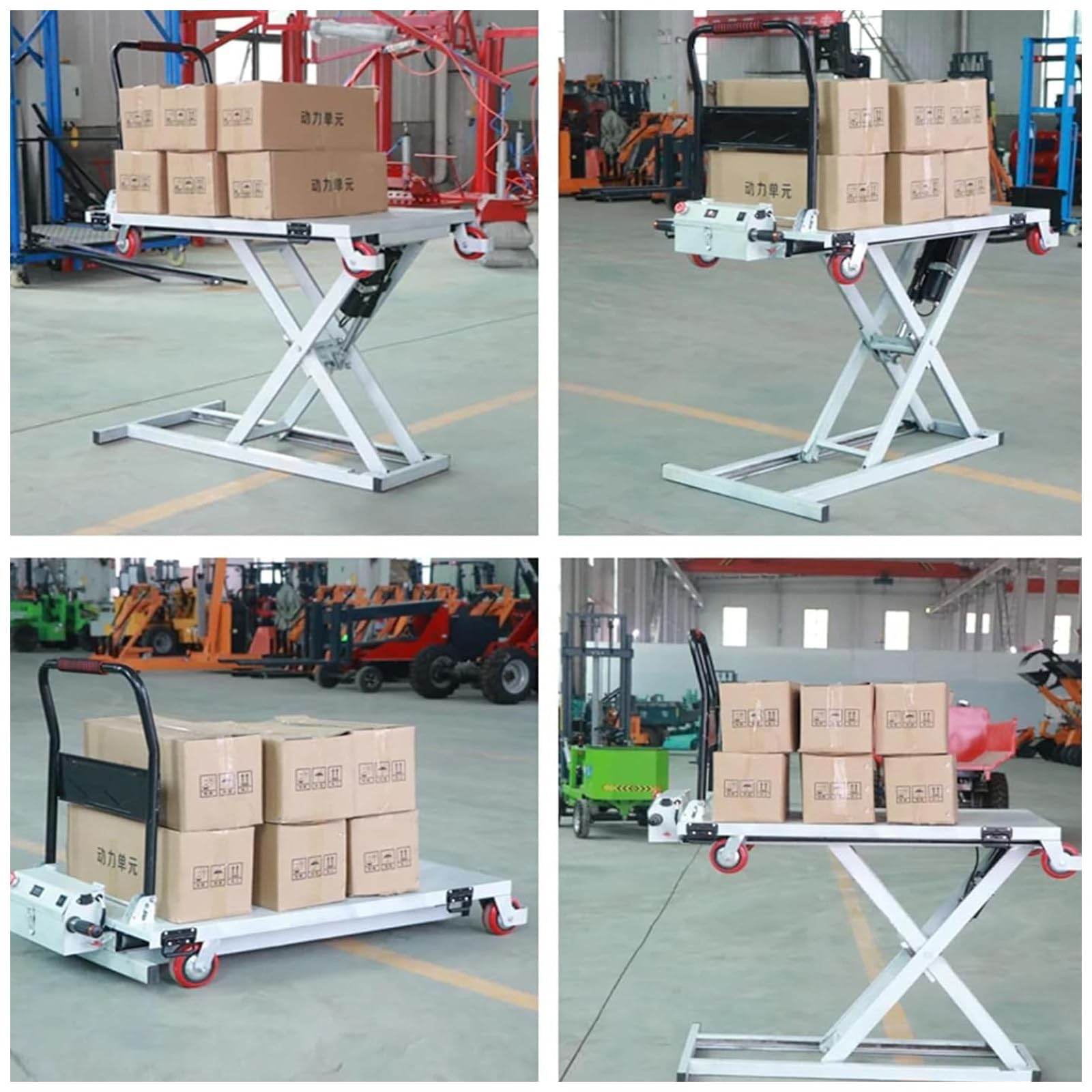 Hydrauliczny wózek stołowy, nośność 300 kg, podnośnik nożycowy z 4 kółkami, wózek z platformą do łatwego transportu i podnoszenia, idealny do warsztatów i magazynów