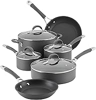 Vista 12 de Circulon Radiance - Cacerola antiadherente con revestimiento duro y colador de 3 cuartos de galón, color gris
