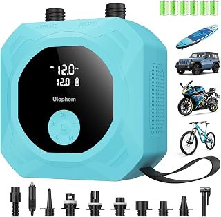 50PSI Paddle Board Electric Pump, Rechargeable SUP Pump 15,600mAh, Intelligent Dual Stage Inflation & Deflation, Auto-Off for Stand Up Paddle Boards, Car Tires, Boats, Surfing Kite, Tent
