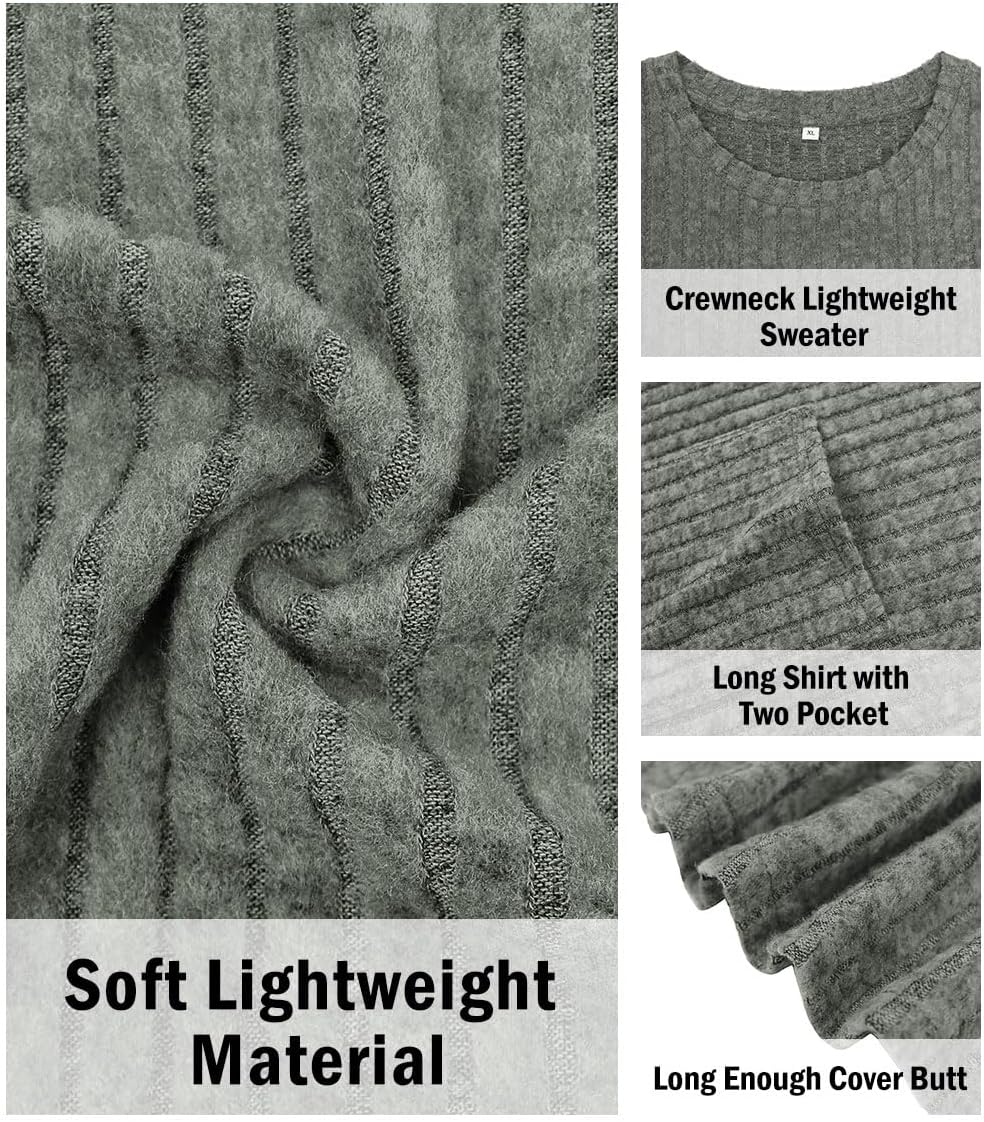 RITERA Plus Size Tops For Women Lightweight Sweater Round Neck Long Sleeve Shirts Tunic Fall Blouse - Image 6