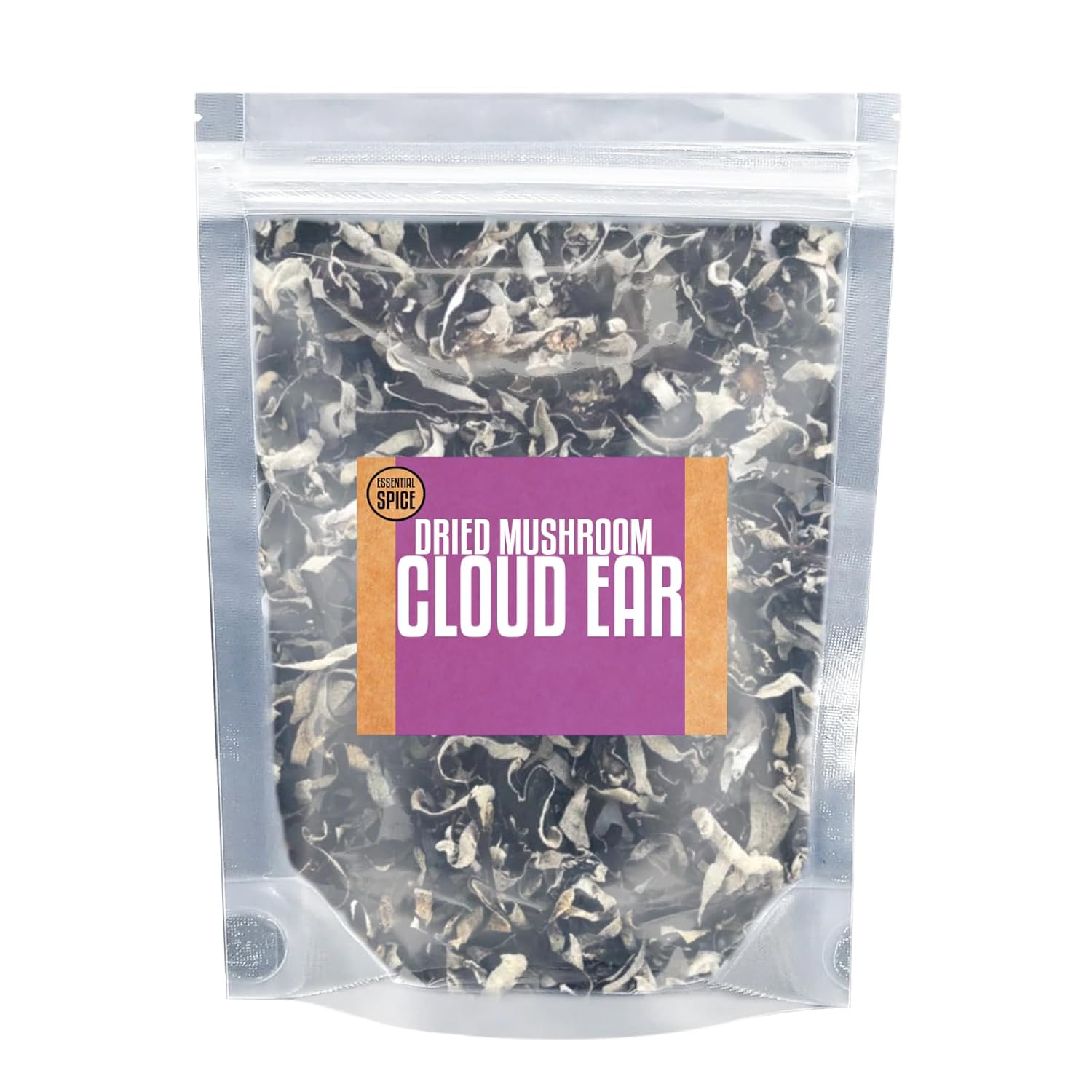 Essential Spice Dried Cloud Ear Mushrooms, – Delicate Texture & Mild Flavor, Whole Black Fungus – Ideal for Stir-Fries, Soups, Noodles & Salads – Easy to Rehydrate, Traditional Asian Ingredient (1 lb)