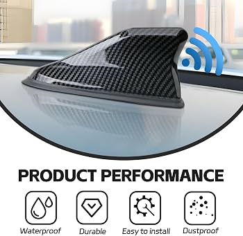 KEEPDSGN Black Shark Fin Antenna Roof AM/FM Signal Cover For Honda Accord – Glossy ABS