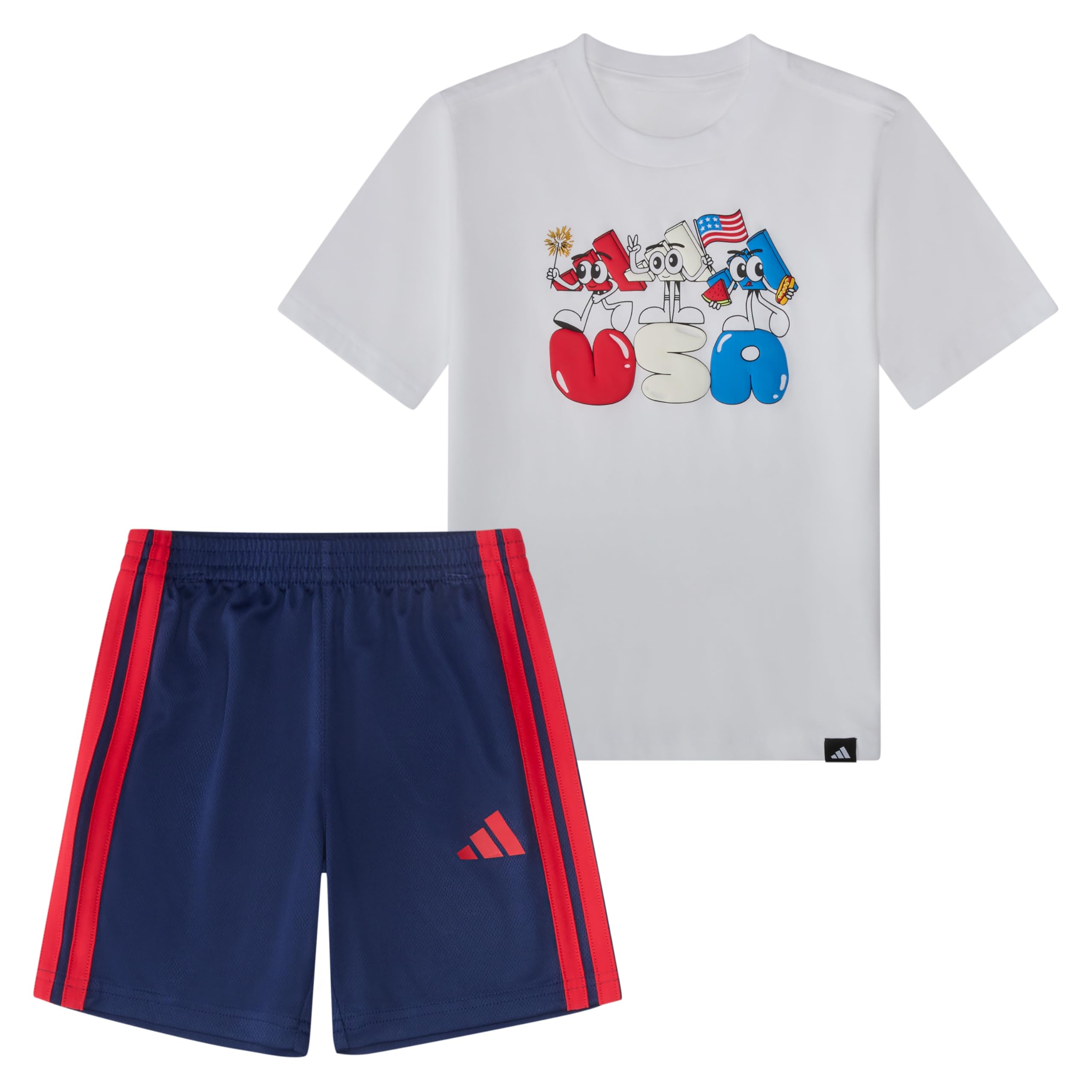 

                                                    adidas baby-boys Two-Piece Short Sleeve Graphic Co