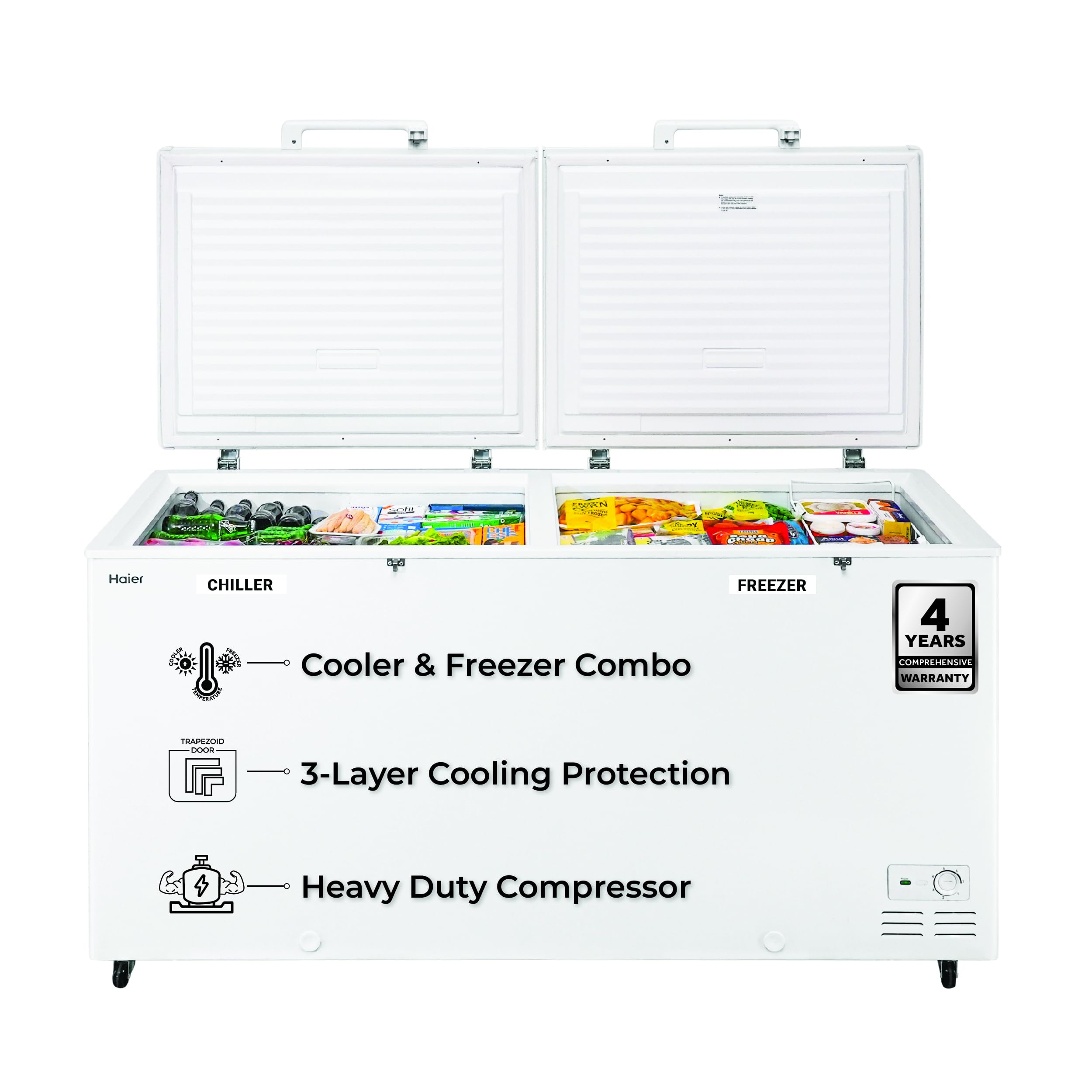 フリーザー Haier HFC-550CM5 Double Door Combo Freezer