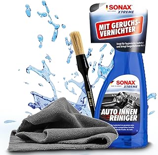 Auto Innenraum Reinigungsset | Sonax Xtreme AutoInnenReiniger 500ml + Detailing Pinsel + Mikrofasertuch | Innenraum Reiniger Set |Innenraumreiniger Cockpitpflege Innenreiniger