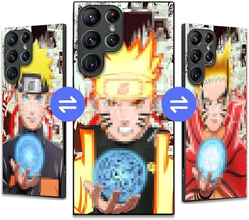 Funda 3D Anime Motion para Samsung Galaxy S22 Ultra de 6.8 pulgadas, a prueba de golpes, suave, antiarañazos, manga cambiable, compatible con