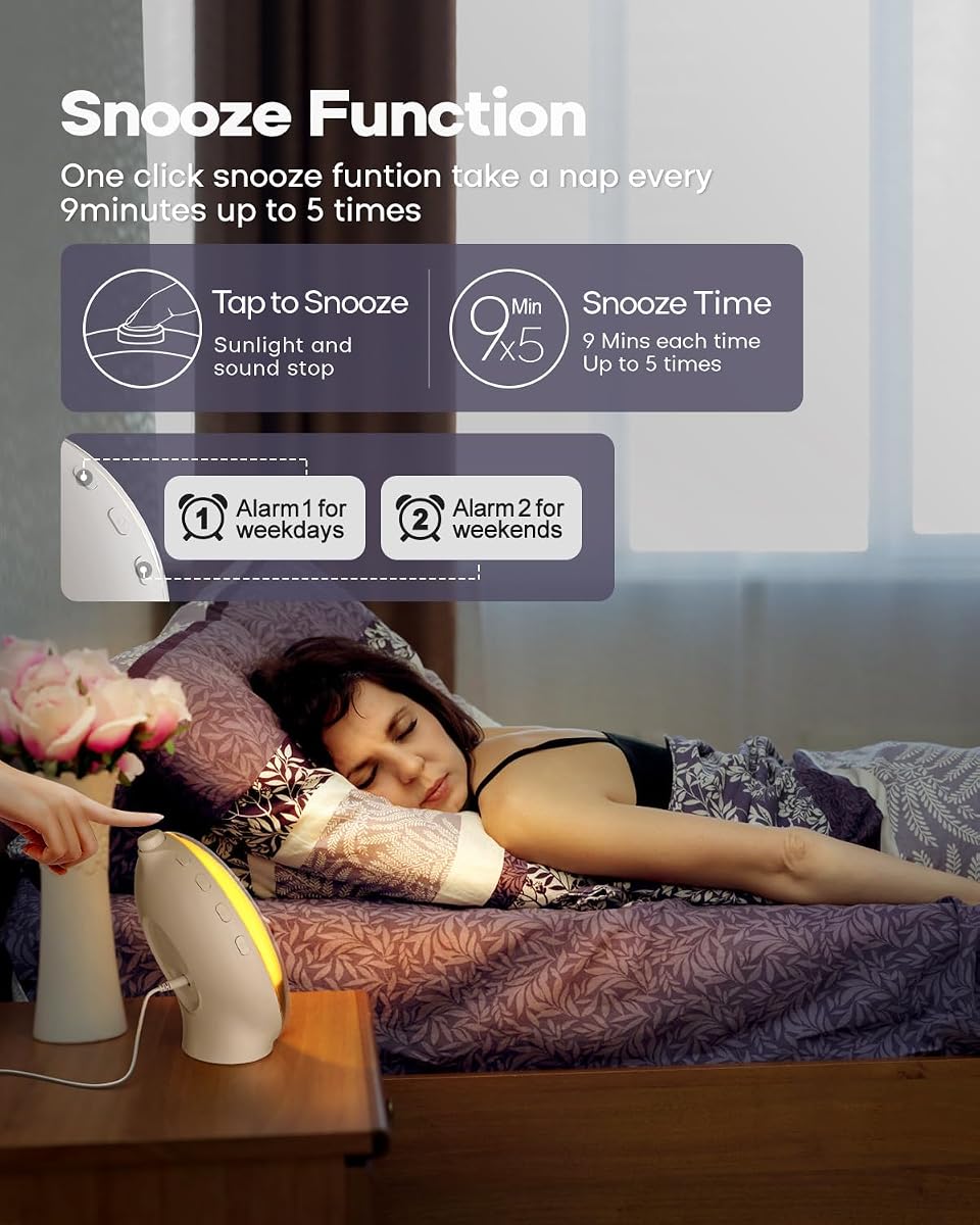 Philips Wake-Up Light with Sunrise Simulation and Colored Sunsets, HF3500/64 view 3
