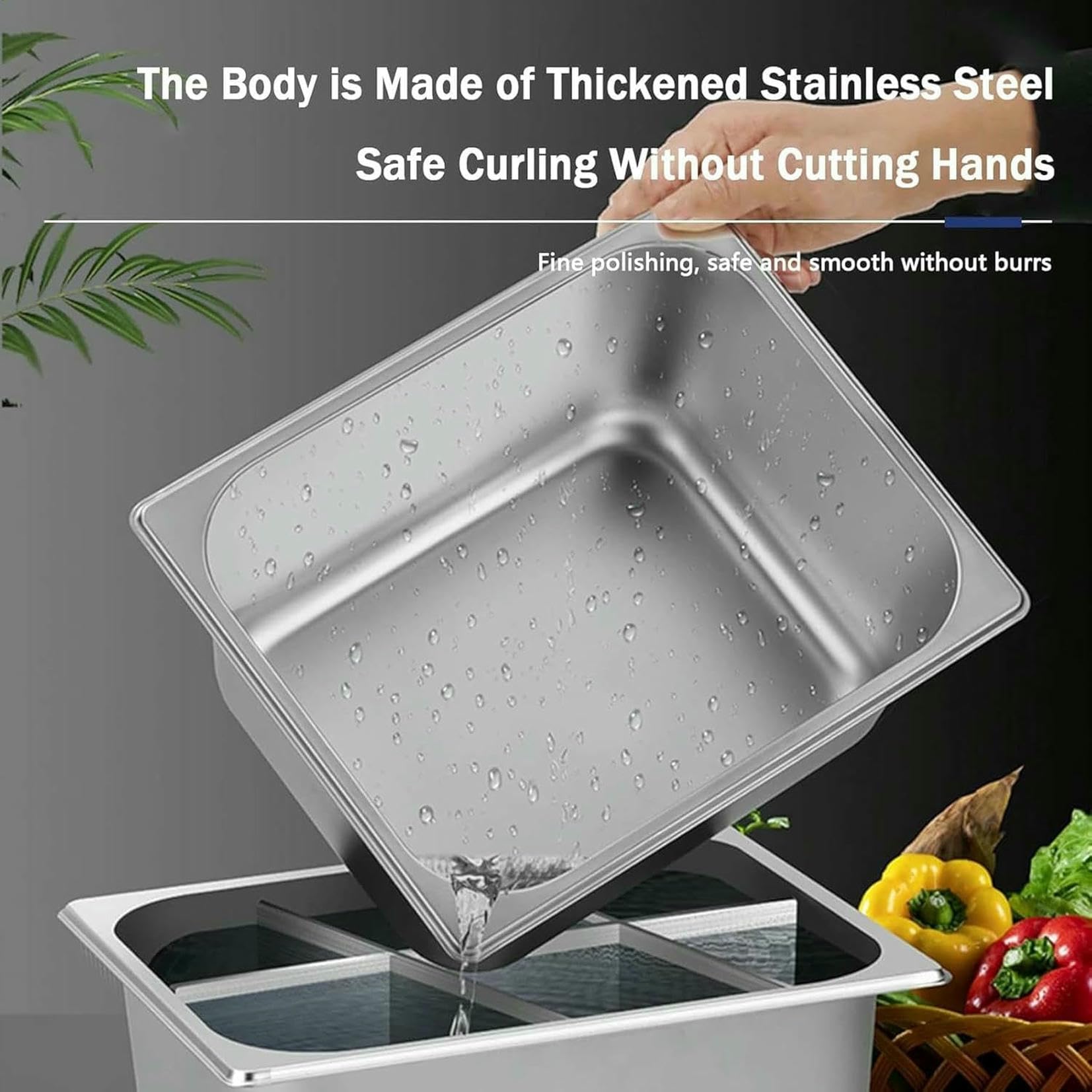 Freidora de Gas Profesional, freidora de Acero Inoxidable para encimeras comerciales de restaurantes, freidora de Pollo con Cesta para Cocina Familiar