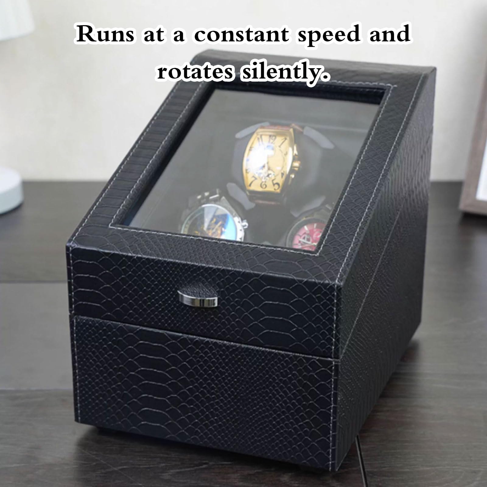 Watch Winder Carica Orologi,Scatola Rotante per Orologio,Caricatore per Orologi Automatici,Caricatore Orologio Automatico,con Motore Silenzioso,per Orologi da Polso.