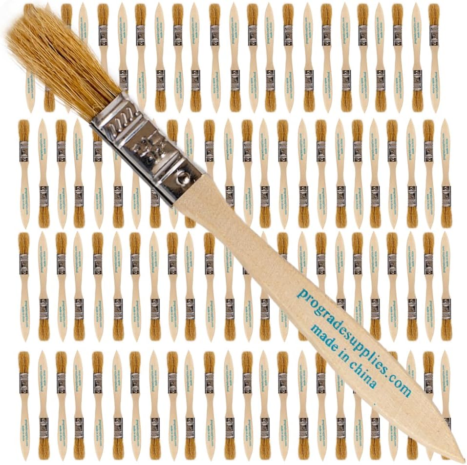 Pro Grade - Chip Paint Brushes - 96 Ea 1/2 Inch Chip Paint Brush Light Brown