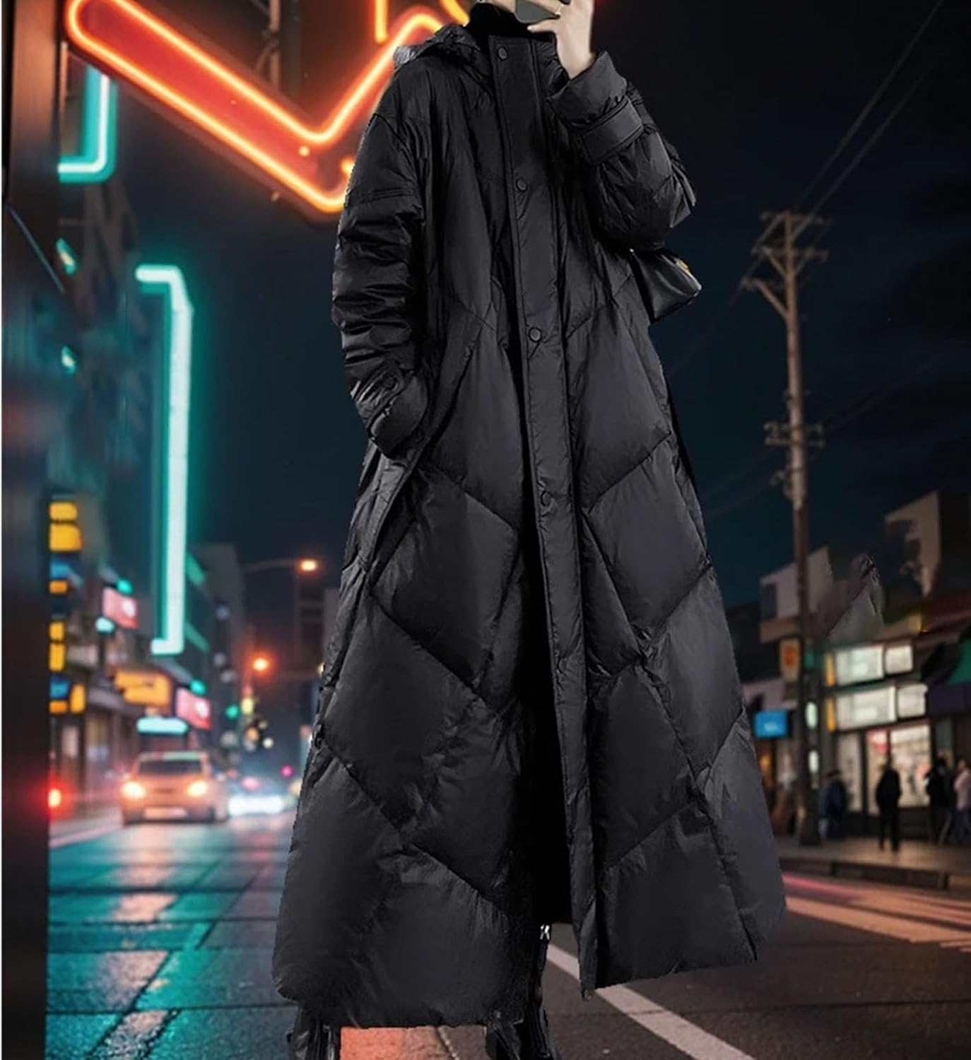 Women's Cotton Loose Fit Comfortable Coat Warm Windproof Leisure Mid-Longth Winter Outerwear