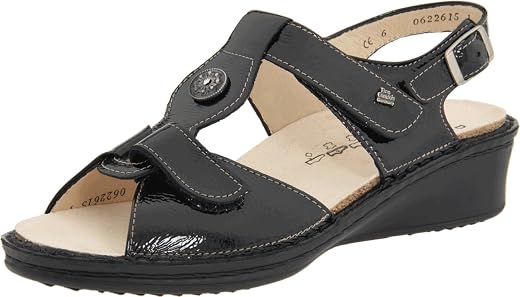 Finn Comfort Women's Adana Slingback Sandal,Black Patent,3 UK/5.5 M US