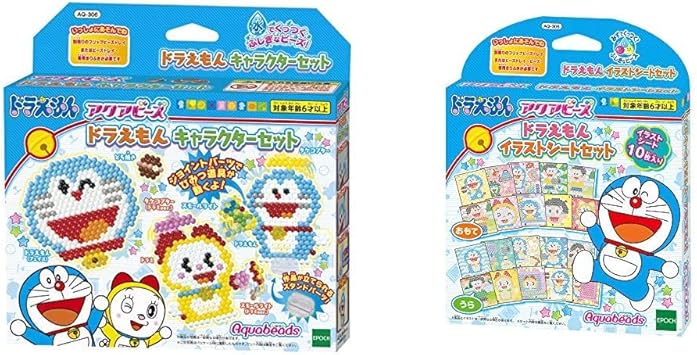 Amazon アクアビーズ ドラえもん キャラクターセット アクアビーズ ドラえもん イラストシートセット セット買い メイキングトイ おもちゃ