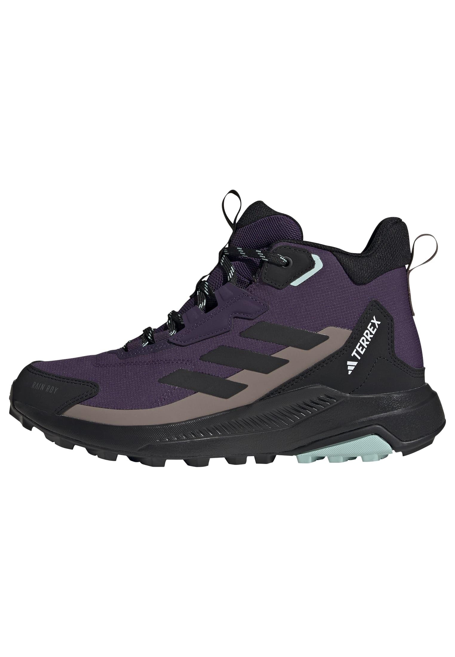 adidas Women's Terrex Anylander Mid RAIN.RDY Hiking Shoes, Aurora Plum/Core Black/Trace Brown, 3.5 UK