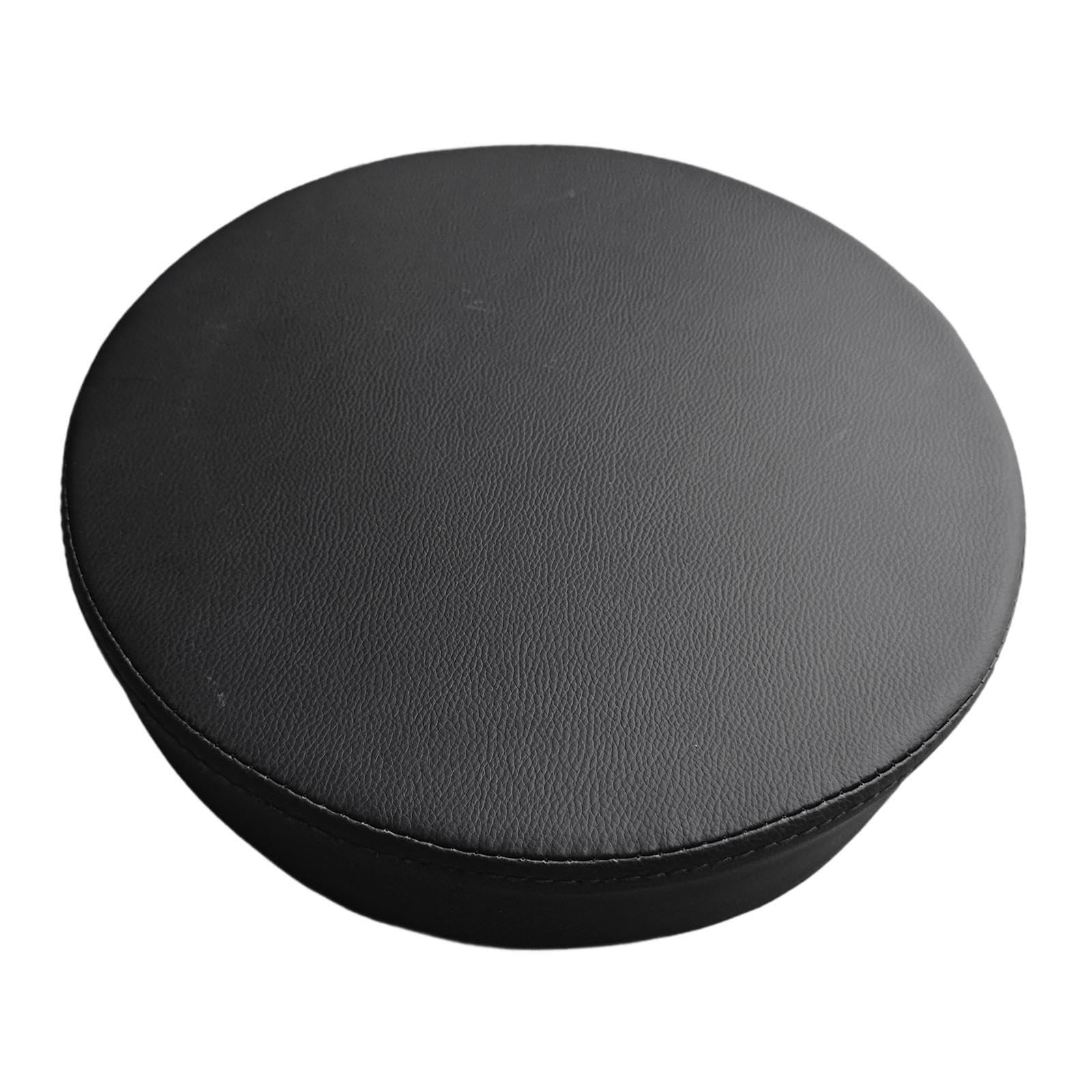 Komfortabler Barhocker Ersatzsitz, Robustes Kissen, PU Lederbezug, kompakter runder Sitz, Zubehör für Beauty Spas, PU Lederbezug, runder Sitz, komfortabel und kompakt, Schwarz, 35 x 35 x 8 cm