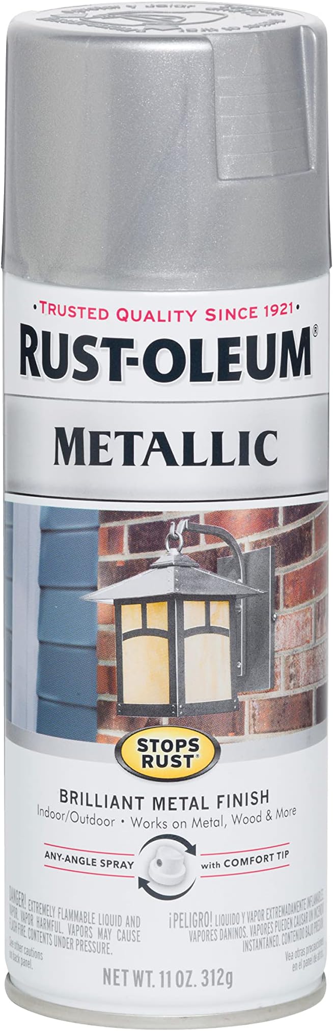 Rust-Oleum 7271830 Stops Rust Metallic Spray Paint, 11 oz, Silver