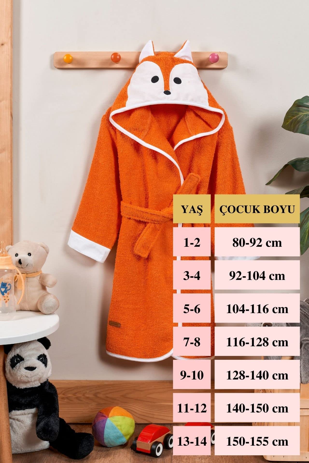 ELY PARKER Szlafrok dziecięcy frotte, dla chłopców i dziewczynek, ręcznik z tureckiej bawełny, z kapturem, super miękki, chłonny, wygodny, gruby