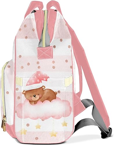 Miniatura 2 de Jungle Animals Drive - Mochila de pañales con nombre de gran capacidad, bolsa multifunción para mamá, papá, unisex, niño y niña, Diseño 2