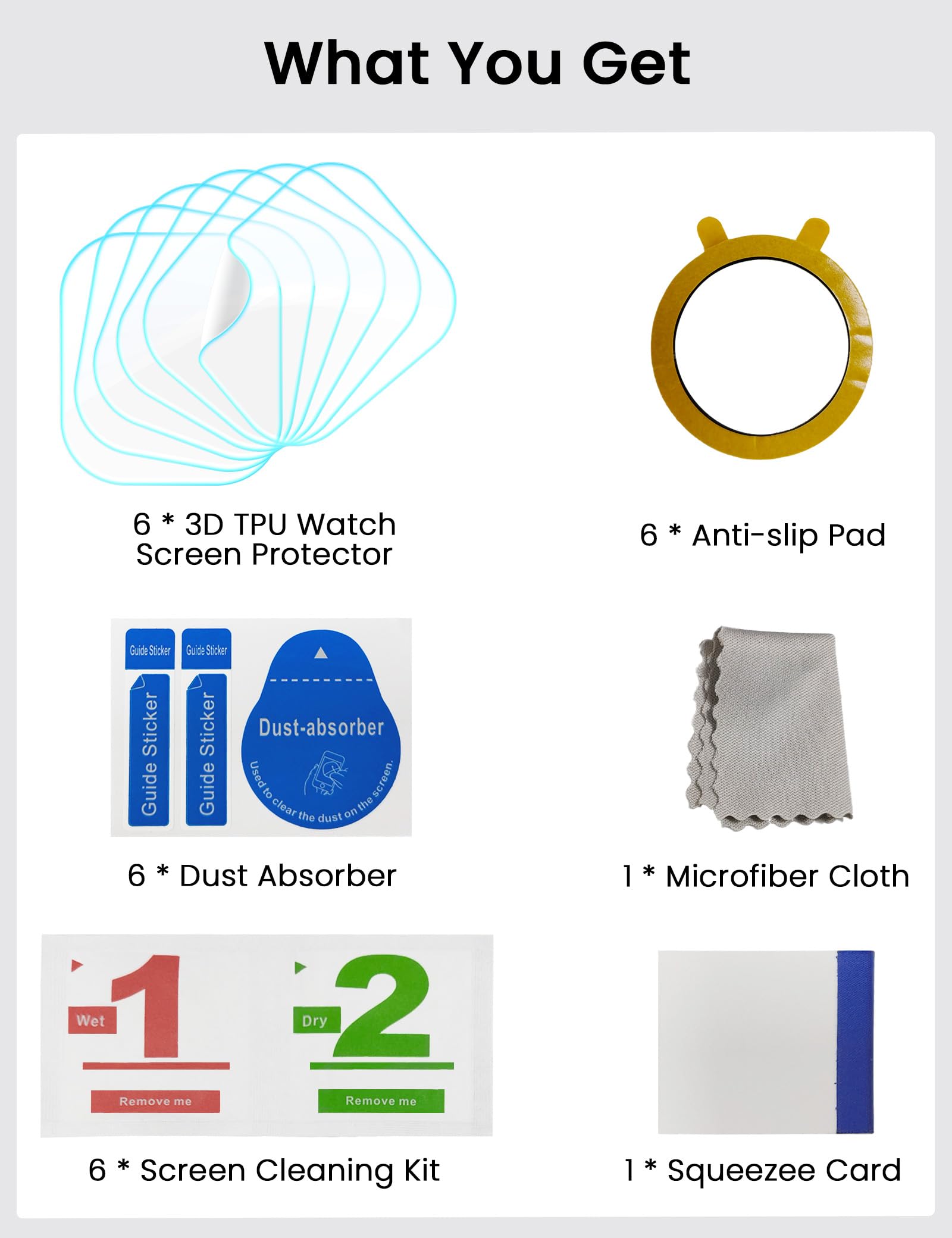 Sinoacc Osłona ekranu do Apple Watch Series 10 46 mm (6 sztuk) samoregenerująca się elastyczna folia TPU do iWatch 10 46 mm, odporna na pęcherzyki powietrza, HD, ultracienka, łatwa instalacja