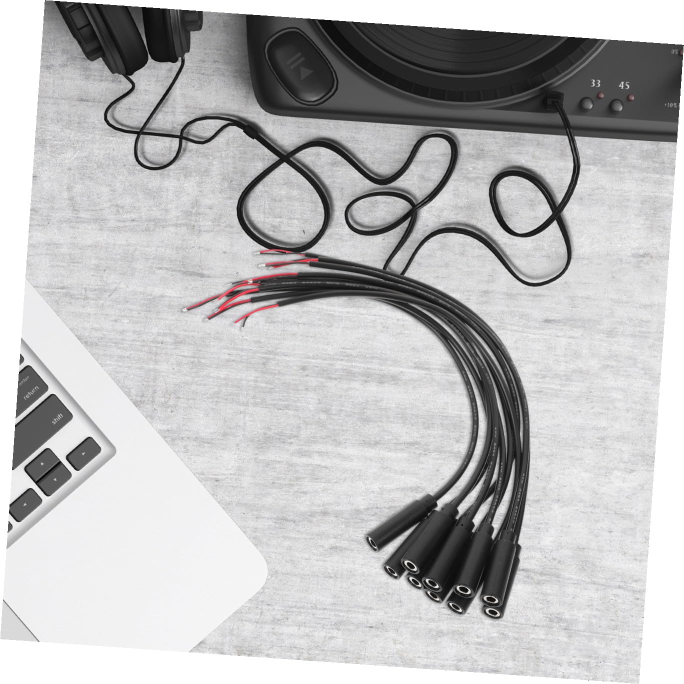 Gatuida 50pezzi Cavo Audio Mono Femmina Fili Nudi Per Riparazione Cuffie e Microfoni Compatibile Con Dispositivi Musicali e Giocattoli Nero