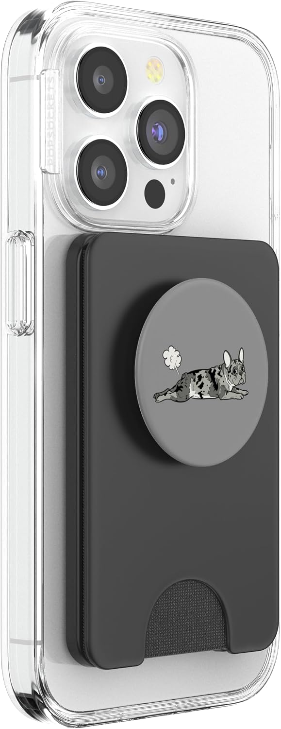 Farting Merle French Bulldog Puppy Dog Flatulence Humor PopSockets PopWallet for MagSafe