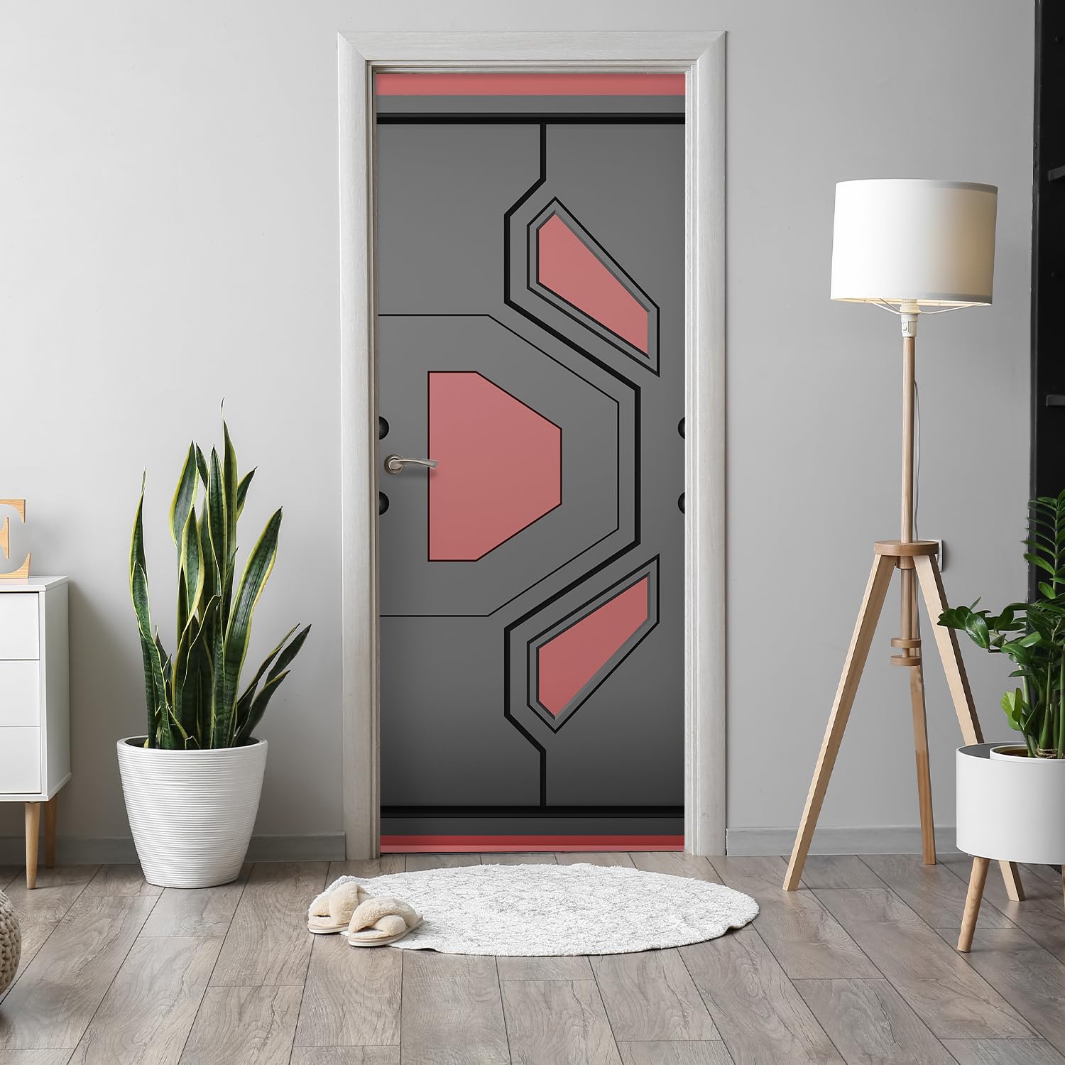 Autocollant mural pour porte de chambre à coucher ambiance cosy