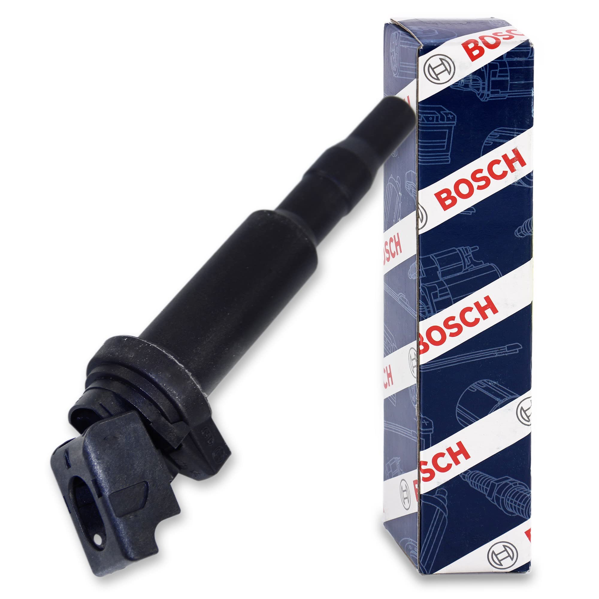 BOSCH 0221504470 OE Ignition Coil - Compatible with Select BMW 128i, 135i, 323i, 325i, 328i, 330i, 335i, 525i, 528i,530i, 535i, 550i, 650i, 740i, 750i, 760i, M5, M6, X3, X5, X6, Z4 + More - Single