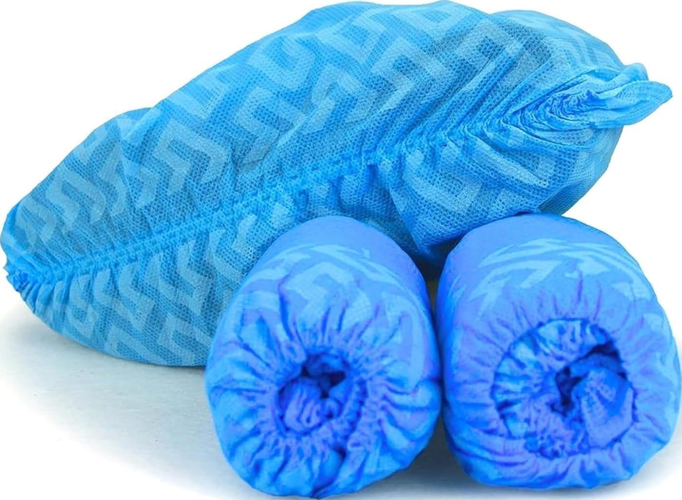 G & F Products Disposable Shoe Covers, Slip-Resistant Booties, Heavy-Duty Non-Woven, Elastic Band, Non-Slip Silicone Sole, Blue, Fits up to 11 US Men & 13 US Women, Large, 100 Pcs (50 Pairs)
