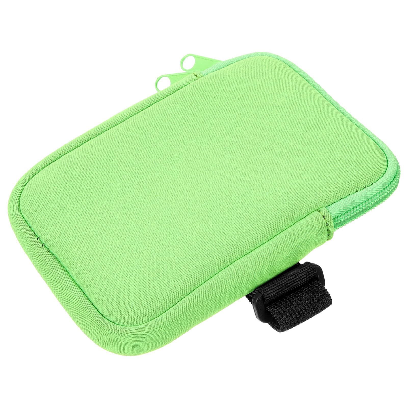 HEMOTON Cup Phone Holder for Running, Water Resistant Cell Phone Armband Case Running Holder with Adjustable Strap & Key Pocket for Women & Men Exercise, Green Water Bottle Pouch