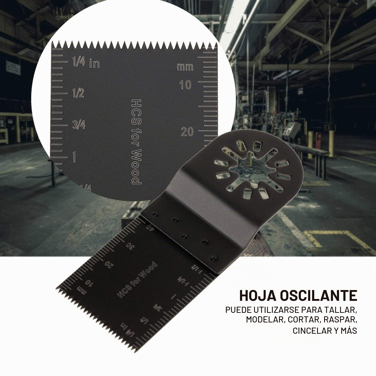 Sageblätter 20 Piezas Hojas de Sierra Oscilantes Multiherramienta, 34 mm, para Herramientas de Corte Fino