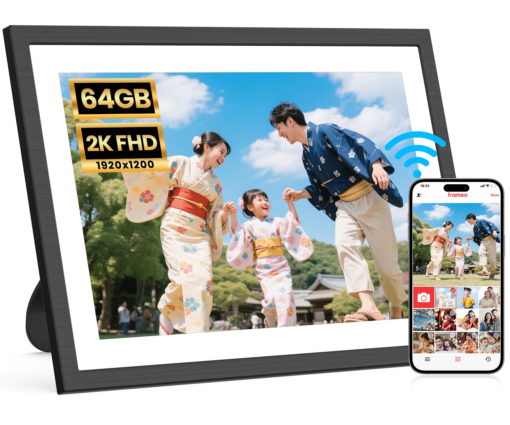 【FANGOR】デジタルフォトフレーム 64GBメモリ内蔵 Wi-Fi Amazon | FANGOR デジタルフォトフレーム 64GBメモリ内蔵 2K FHD1920