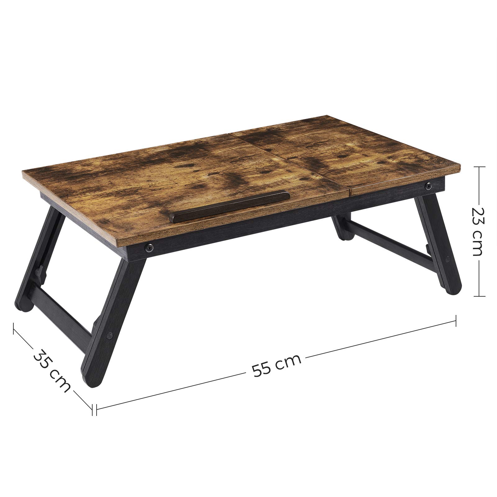 SONGMICS Laptop Desk for Bed or Sofa with Adjustable Tilting Top