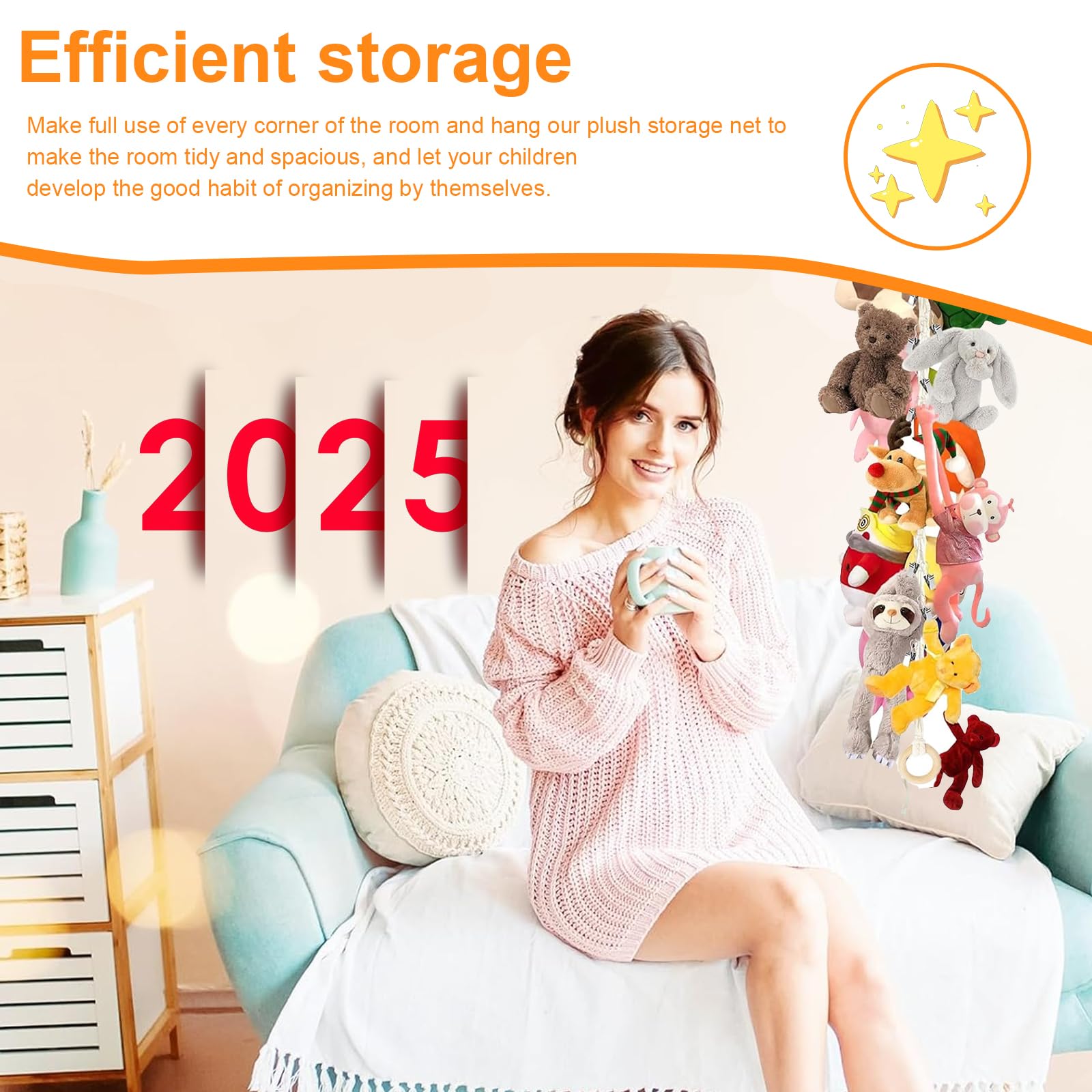 Filet De Rangement Mural Suspendu Pour Animaux En Peluche, Hamac, Gain