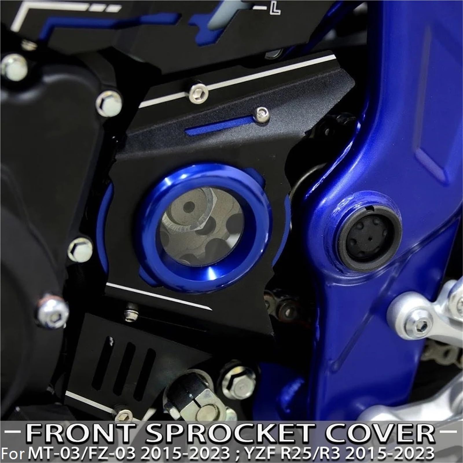 Pasuje do YAMAHA MT25 MT03 2015-2023 YZF R25 R3, motocykla osłona zębatki przedniej, łańcucha i wał napędowy Osłona zębatki silnika