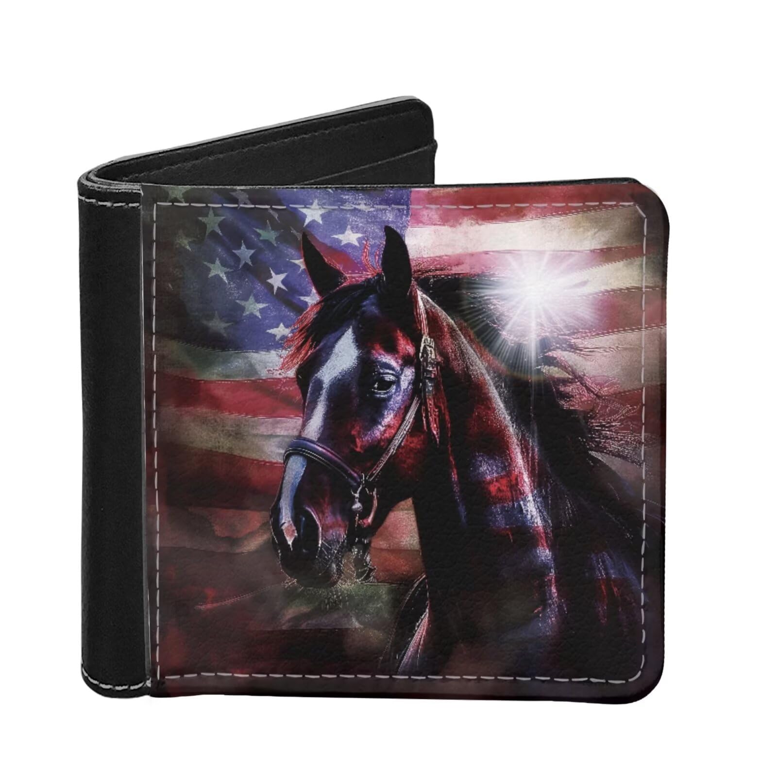 LedBack Slim Bifold Wallet For Men - PU Leather, RFID Blocking, Cartoon Mushroom Print, Money Clip, Modern Design