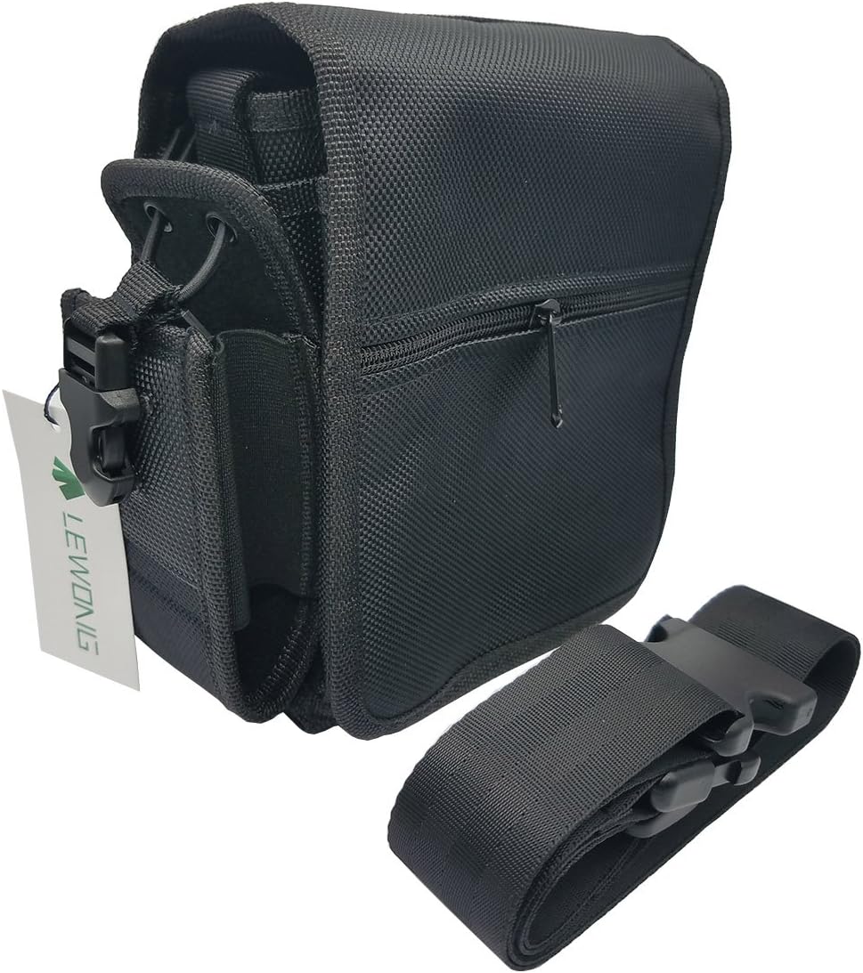 Lewong Multi-purpose Waist Pack Walkie Talkie Carry Case Holder Holster Shoulder Bag for outdoor (Black)