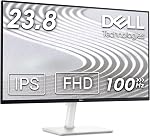 Dell S2425H Monitor - 23.8-inch Full HD (1920x1080) 8Ms 100Hz Display, Integrated 2 x 5W Speakers, 2 x HDMI, 16.7 Million Colors, Tilt Adjustability - Silver